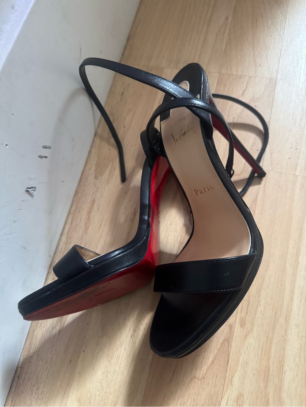 Christian Louboutin Loubi Queen Ankle Strap Sandal Size 38 - Picture 9 of 14